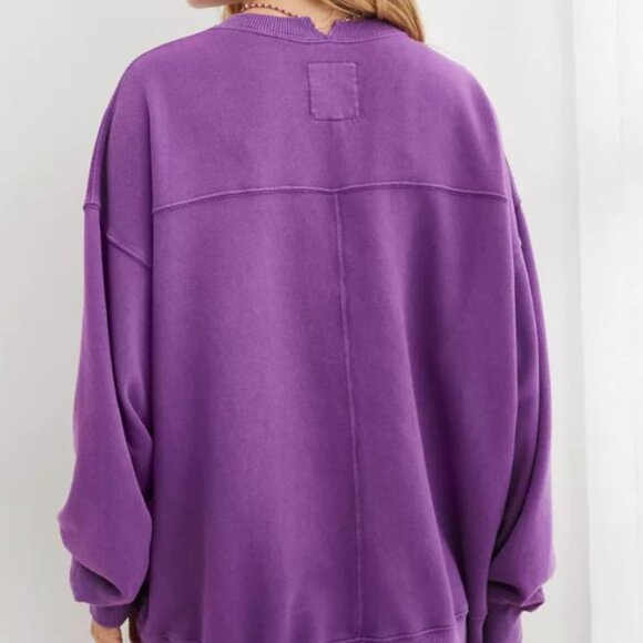Aerie The Chill Oversized Sweatshirt - M - Pure Purple - Picture 1 of 9